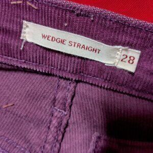levis corduroy maroon pants wedgie straight